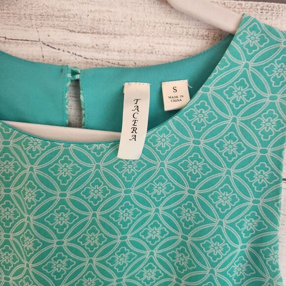 Tacera Green Small Sleeveless A-line Dress - Picture 2 of 6